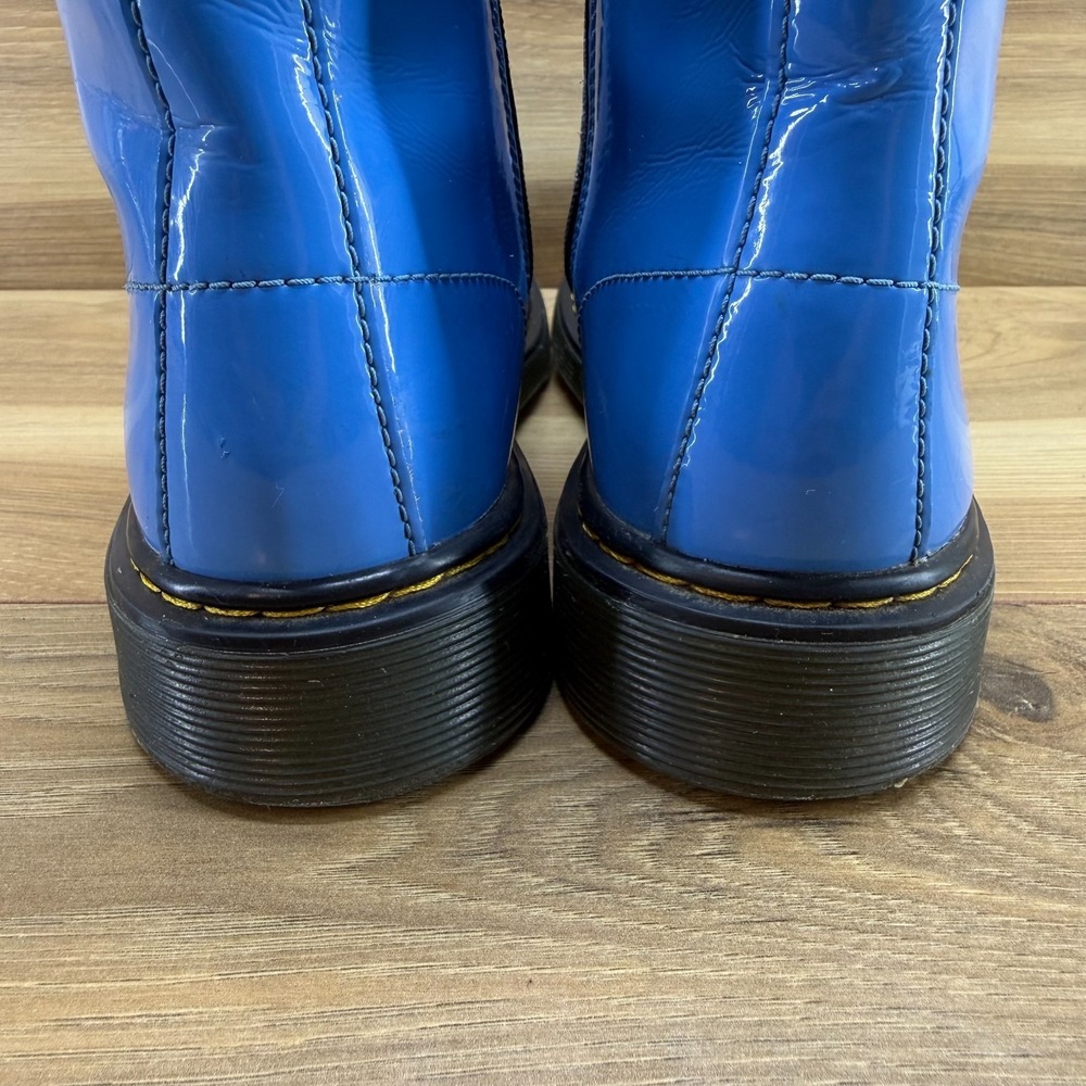 Dr Martens Youth Girls Zavala Boots 5 EU 37 Blue Patent Leather Casual Punk Zip - Picture 7 of 11